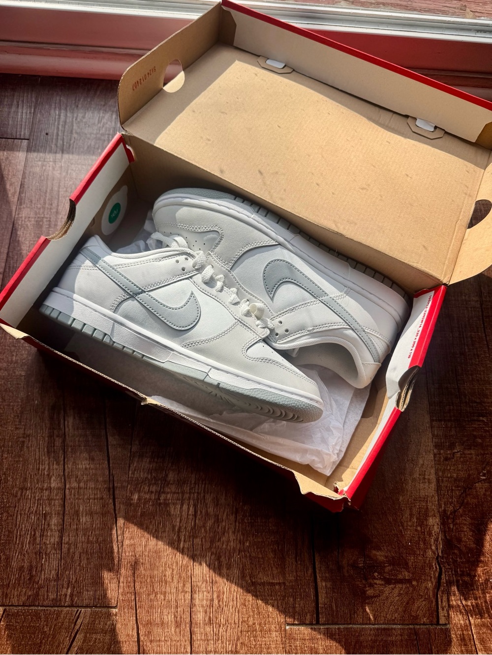Nike White and Light Grey Low-Top Sneakers